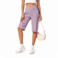 thumbnail image 5 of Breezora Women's High Waist Yoga Shorts – 5" Inseam Athletic Shorts with Pockets, Stretchy Summer Workout, 5 of 9