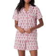 thumbnail image 1 of Womens Pajamas Set 2 Piece Button Down Monkey Shorts Set Y2k Preppy Loungewear Pjs 26s, 1 of 4