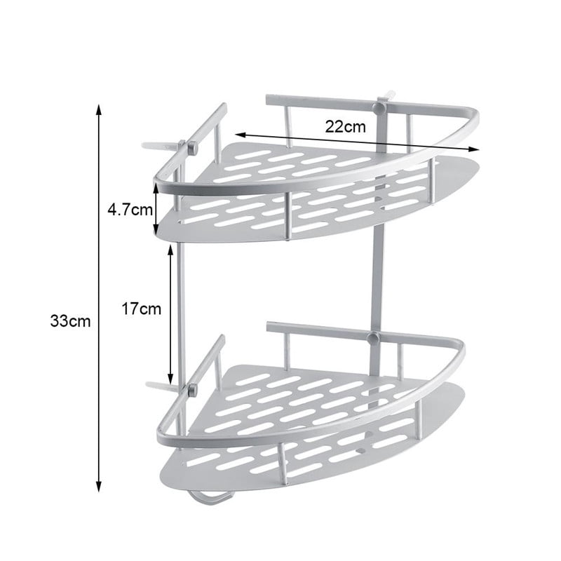 2//3//4 Tier Bathroom Bath Shower Caddy Shelf Wall Corner Rack Storage Organizer