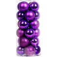 thumbnail image 1 of 24Pcs Christmas Tree Balls Decorations Shatterproof Thanksgiving Wedding Parties Mini Tree Decor Ornaments (24pcs/1Box, Purple), 1 of 7