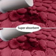 thumbnail image 6 of Meggemo Pebble Texture Bath Mat Set 3 Piece Non Slip Rubber Backing Massage Foot Pad for Bathroom Floor Shower Tub Quick Dry Absorbent Rug, 6 of 7