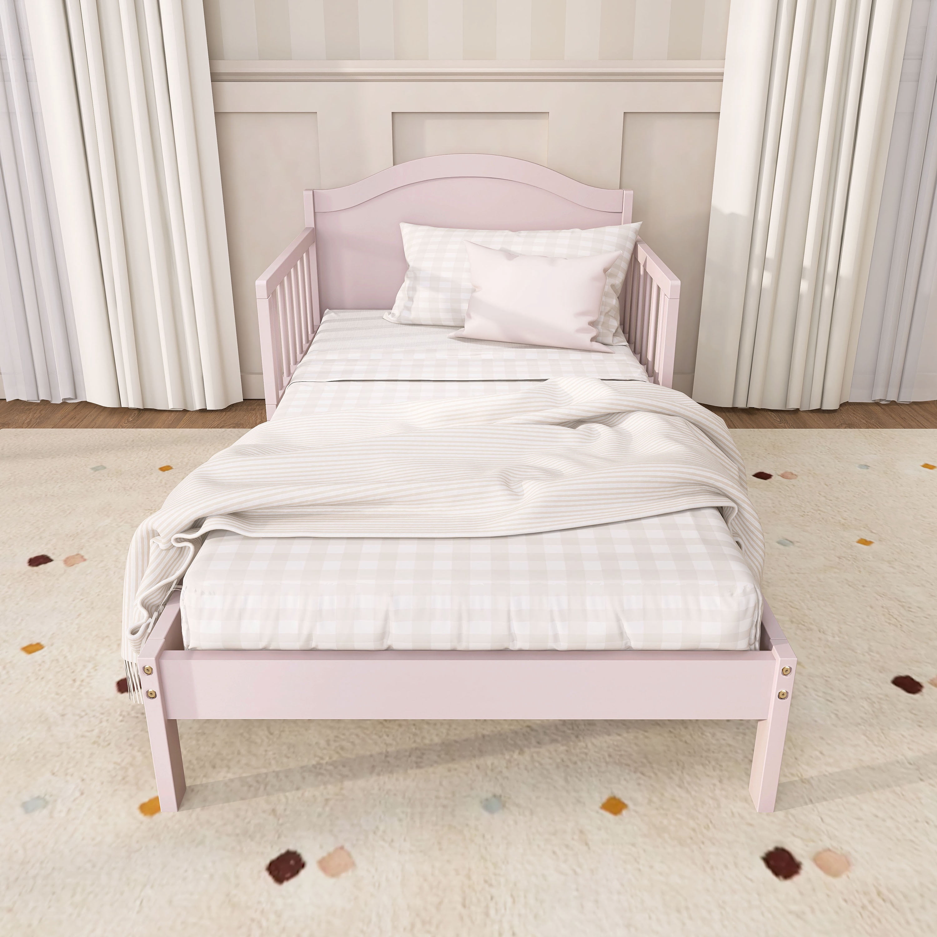 Dream On Me Sydney Toddler Bed, Blush Pink