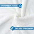 thumbnail image 7 of Anjee Super Soft Sherpa Fleece Blanket,Reversible Plush Blanket for King Size Bed,White,90 x 108 inches, 7 of 7