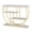 Gold tube + marble white, variant on Industrial Farmhouse Console Table 39" – 4-Tier Narrow Entryway Sofa Table with Open Storage, Metal Geometric Frame, Adjustable Feet, Rustic Accent Living Room Furniture – Black Wood Grain
