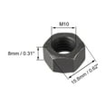 thumbnail image 2 of 10pcs M10 Metric Carbon Steel Grade 8.8 Hexagon Hex Nut Black, 2 of 3