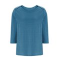 thumbnail image 6 of Bovxnpu 3/4 Length Sleeve Womens Tops, Plus Size Cotton Casual Blouses for Women, Fashion Woman Round Neck Long Sleeve T-Shirt Printing Loose Blouse Sweatshirt XXXXL, 6 of 6