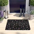 thumbnail image 2 of Black Christmas Candy Cane and Snowflake Flannel Non Slip Door Rugs,Washable Door Mats Indoor,Decorative Door Mats,Dirt-Resistant and Absorbent Doormat for Entrance,Bedroom,Kitchen,Bathroom,31.5"x17", 2 of 4