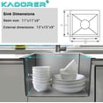 thumbnail image 2 of 13 x 15 Inch Drop In Bar Sink, Small Kitchen Sink Single Bowl Topmount Bar Prep Sink 18 Gauge Stainless Steel Bar Sink with Basket Strainer, 2 of 6