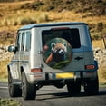 thumbnail image 5 of Goofa Forest Plant Raccoon Pattern Universal Tire Cover for Jeep, SUV, Truck, and Trailer – Waterproof, UV-Resistant,Easy to Install, Fits 14"-17" Tires-15 inch, 5 of 6