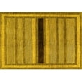thumbnail image 1 of Ahgly Company Indoor Rectangle Abstract Yellow Contemporary Area Rugs, 2' x 5', 1 of 4
