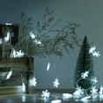 thumbnail image 3 of Copo de nieve luces de hadas de Navidad, 2 piezas 40 luces de hadas LED luces de Navidad al aire libre con pilas para dormitorio interior boda jardín habitación fiesta celebración decoración Adepaton LKX-2082-2, 3 of 7