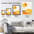 thumbnail image 3 of Artery8 Abstract Orange Amber Landscape Hills and Sun Living Room Art Print Framed Poster Wall Decor 12x16 inch, 3 of 3
