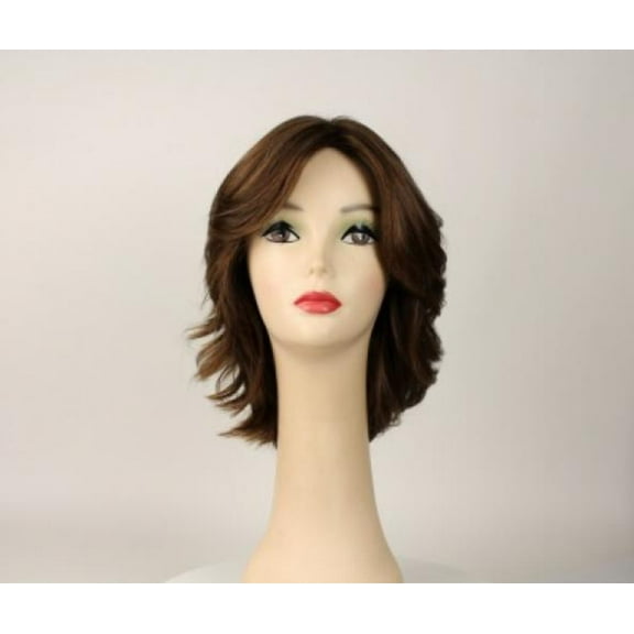 European Human Hair Freeda Wig Regina Light Brown With Blonde Highlights Multi Skin Top Size L