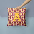 thumbnail image 2 of Letter A Football Maroon and Gold Fabric Decorative Pillow, 2 of 4