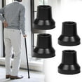 thumbnail image 4 of 4 Pieces Crutch Tips Replacement/ Heavy Duty Sturdy Reinforced Durable Upgraded Thickened/ Crutch Feet Cap/ Cane Tips for Hiking Sticks/ Canes Black 14mm Hole, 4 of 9