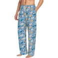 thumbnail image 3 of Kdxio Cute Chickens and Flowers Print Men's Sleep Pajama Pant Lounge Pants with Pockets, 3 of 8