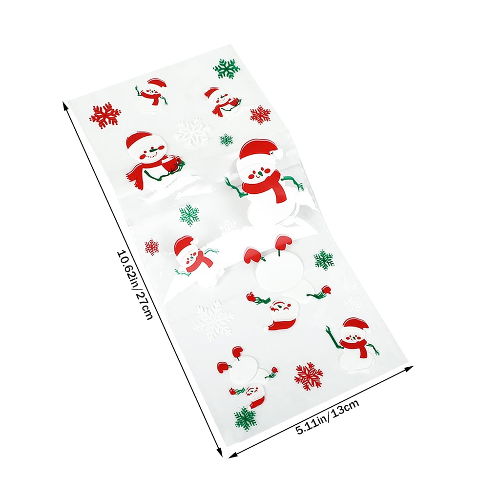 50X Christmas Bags Party Favour Cookies Sweet Candy Gift Apple Stocking Packing
