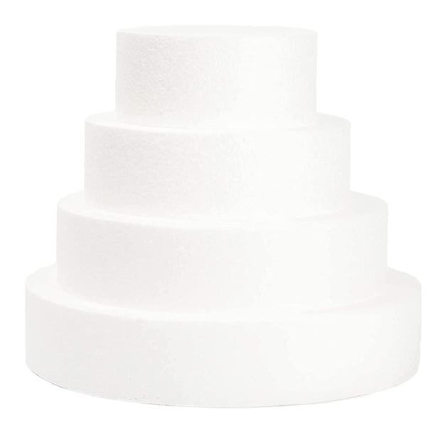 WORGEOUS 4 piezas de espuma de espuma falsas pasteles de espuma multifunción muñecas de pastel reutilizables accesorio de fiesta