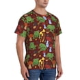 thumbnail image 2 of Bixox Men's Frogs and Mushrooms Printed Short Sleeve Skinny Athletic T-Shirt, 2 of 6