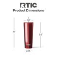 thumbnail image 4 of RTIC 28 oz Ceramic Lined Everyday Tumbler, Spill-Resistant Straw Lid, Black Cherry Metallic, 4 of 7
