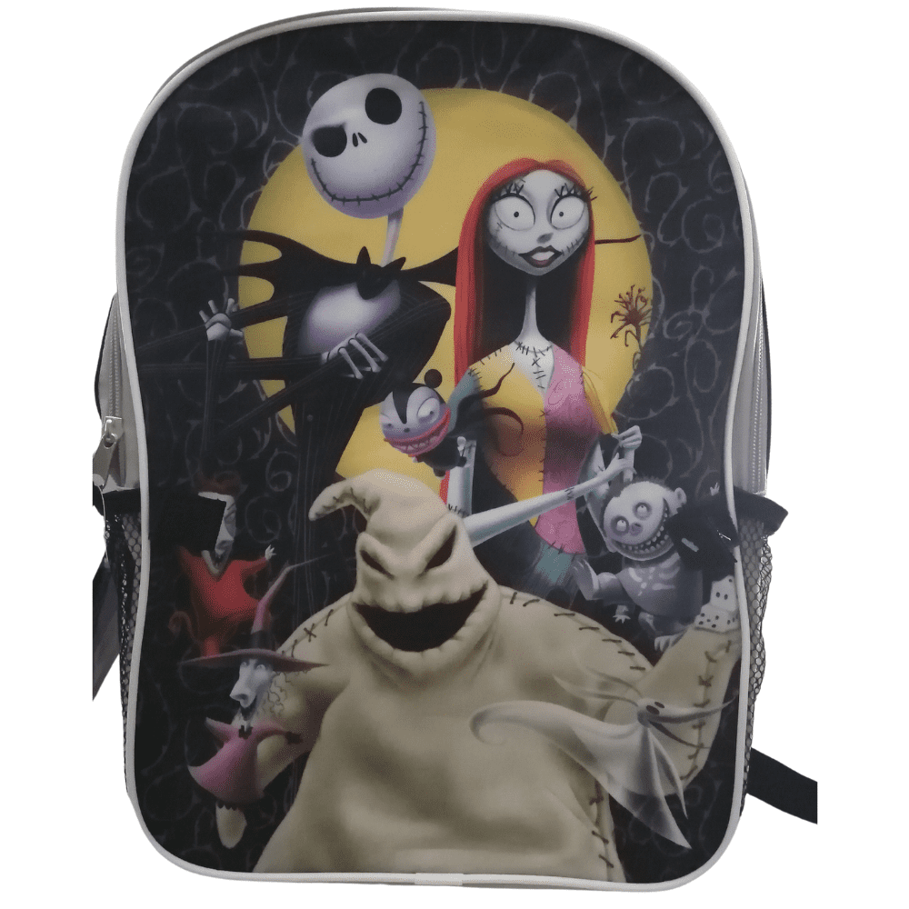 Disney Nightmare Before Christmas Jack Skellington and Characters 16" Deluxe Backpack and Detachable Insulated Lunch Tote - Unique Design