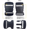 thumbnail image 4 of Hebilla táctica de liberación lateral ajustable doble, clip resistente para acampar al aire libre para cinturón de mochila, cierre de correa de cincha sin costura, accesorios de arnés de collar para, 4 of 5