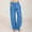 Blue, variant on Itsame Womens Loose Long Pants Solid Color Relaxed Cotton High Waisted Wide Leg Sweatpants Blue Size 4XL