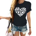 thumbnail image 2 of Pxiakgy Vente Chaude! T-Shirt Trèfle de la Saint-Patrick pour Femmes Chanceux Irlandais Manches Courtes T-Shirt Graphique Trèfle Mode Décontractée Imprimé Amour Col Rond Manches Courtes T-Shirt, 2 of 4
