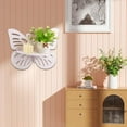 thumbnail image 6 of 13.8x11x4.3 Inch Butterfly Floating Shelves White Butterfly Wall Mounted Shelve Butterfly Shape Storage Rack Butterfly Nursery Wall Deor Floating Shelf for Living Room Home Laundry Room Decor, 6 of 6
