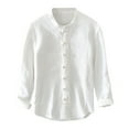 thumbnail image 1 of RXIRUCGD Chemise Homme à la Mode avec Patte de Boutonnage et Col à Revers Manches Longues Décontractée, Blanc, Taille : TG, 1 of 3