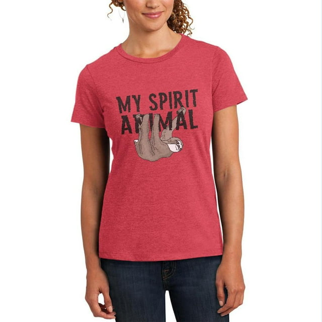 Sloth My Spirit Animal Womens Soft Heather T Shirt