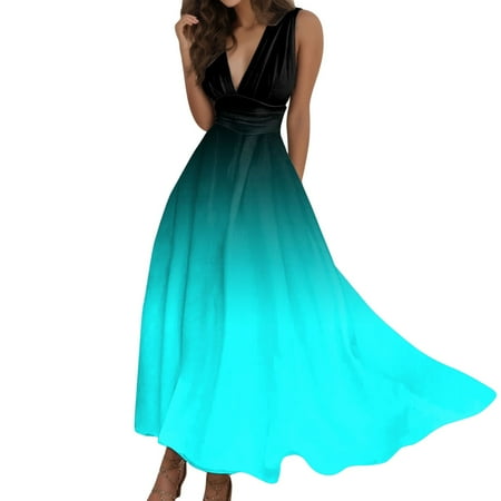 VBARHMQRT Summer Dresses for Women 2024 Vacation Mini Summer Dresses Sleeveless Working Dress Short Sleeve Print V Neck Casual Women Dress Plus Size Maxi Dress Lingerie Dress 50S Dresses for Women