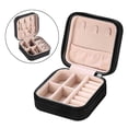 thumbnail image 3 of Organizador de joyas Sunnimix Viaje Impermeable Cuero Negro, 3 of 6