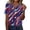 Blue, variant on 250 Anniversary Usa Shirt Women Stars Striped American Flag Print V Neck Henley Tops Patriotic 4th Of July T-Shirt