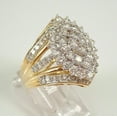 thumbnail image 3 of 2.20Ct Round Moissanite Cluster Engagement Bridal Ring In 14k Yellow Gold Plated, 3 of 3