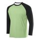 thumbnail image 1 of pstuiky manga larga para hombre, Camisa deportiva transpirable de manga larga raglán con cuello redondo para hombre, de color sólido top de hombre l, 1 of 2