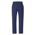 thumbnail image 5 of Men's Linen Blend Drawstring Casual Pants Dark Blue M, 5 of 6