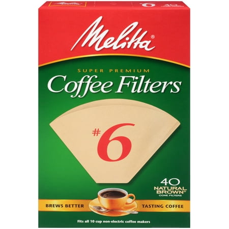 (11 pack) (11 Pack) Melitta Natural Brown Cone Coffee Filter, Size 6 - 40 Ct
