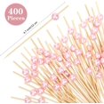 thumbnail image 2 of 400 Piezas Palillos de Cócteles Palillos de Dientes de Aperitivo Brochetas de Palillos de Cóctel de Bambú Perlado Palillos de Dientes Elegantes para Bebidas Postres Charcutería Suministros para Fiest, 2 of 5