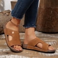 thumbnail image 2 of Womens Arch Support Slide Sandals Comfortable Breathable Slip On Round Toe Orthotic Flat Beach Slides For Daily Casual Walking Vacation Holiday, 2 of 6