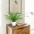 thumbnail image 3 of 15"Artificial Palm Plant Real Touch Faux Tropical Palm Tree in White Pot Home Indoor Living Room Tabletop Balcony Decorations, 3 of 6