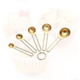 thumbnail image 4 of unbranded 5Pcs Golden Stainless Steel Measuring Spoons Set Sturdy and Accurate for Baking, 4 of 8