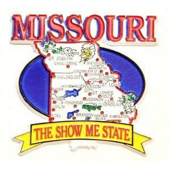 Missouri State Elements Map Fridge Collectible Souvenir Magnet