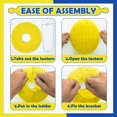 thumbnail image 3 of Faroles de papel Peywot para decoración de fiesta, 12 unidades, azul y amarillo, 3 of 7