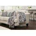 thumbnail image 3 of Chanasya Ruched Royal Faux Fur Throw Blanket - Fuzzy Plush Elegant Blanket for Sofa Chair Couch and Bed with Reversible Velvet Blanket (50x65 Inches) Dark Gray, 3 of 3