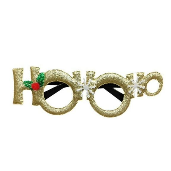 Uutvmp Christmas Glasses Frame Glitter Eyewear Decoration Xmas Costume Creative Eyeglasses for Christmas Parties Holiday Favors