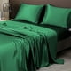 thumbnail image 4 of Juego de sábanas de satén mate suave de 4 piezas | Sábana ajustable con bolsillo profundo y fundas de almohada | Ropa de cama de microfibra de poliéster con tacto de seda | Sábanas transpirables y, 4 of 5