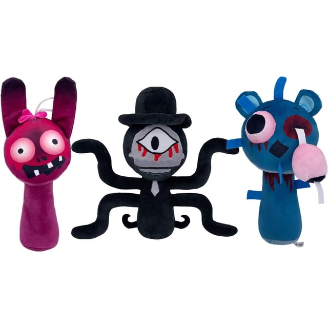 Sprunki Peluches - 3 Piezas, 20cm, Incredibox Sprunki Muñeca De Peluche Suave Y Lindo - Regalo Perfecto para Niños Y Fans De Juguetes(Pinki/Blake/Sky)