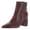 Dark Red Leather, variant on Marc Fisher Womens MF Retire 2 Leather Ankle Boots Red 6 Medium (B,M)