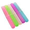 thumbnail image 1 of Adult Rainbow Portable Small Cute Travel Colorful Storage Toothbrush 5pc, 1 of 6